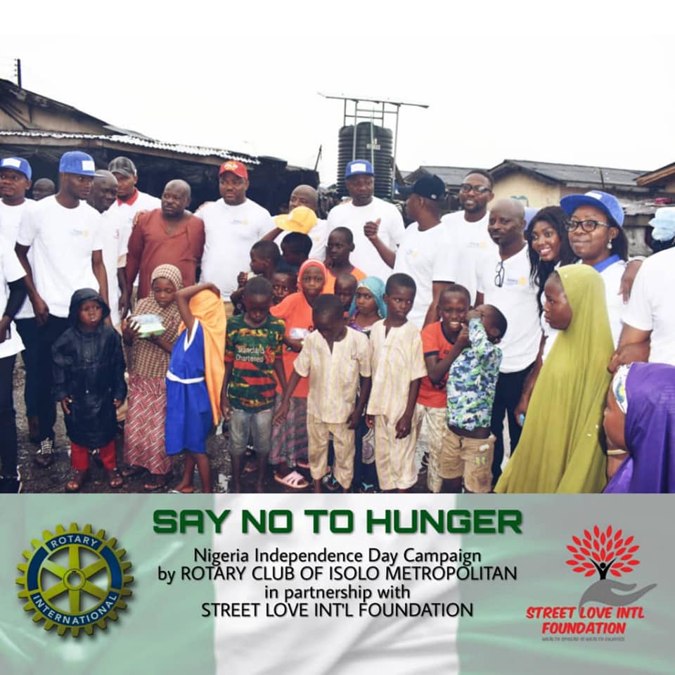 Rotary Club of Isolo Metro in partnership with Streetlove Int’l Foundation celebrate Independence Day