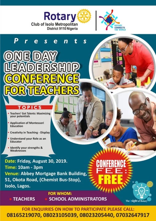 RC Isolo Metropolitan ONE DAY TEACHERS CONFERENCE