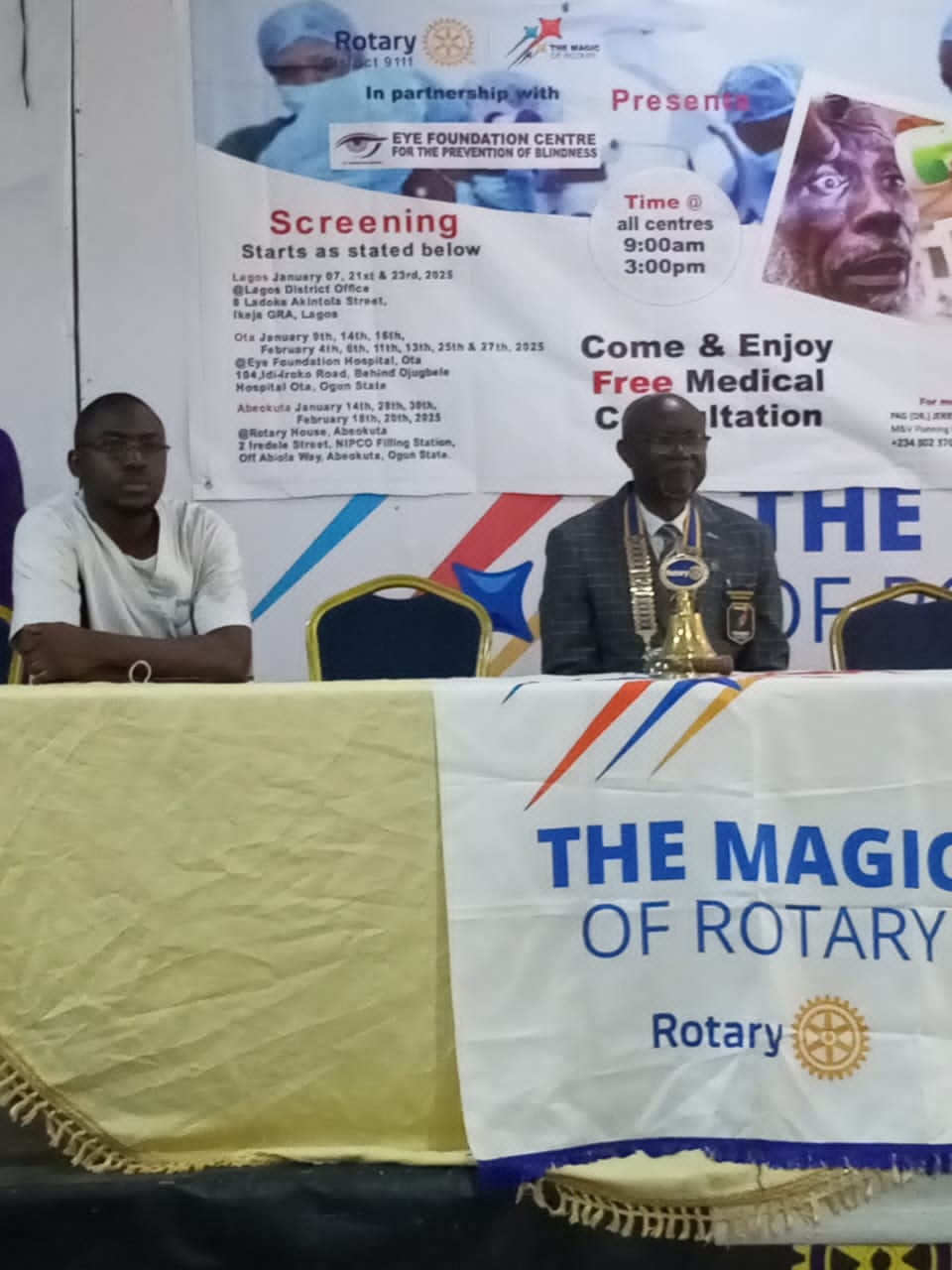 Rotary Club of Isolo Metropolitan Sponsors Vision 2025 Eye Cataract Surgery